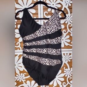 Women Black One Piece Swimsuit Female deep VNeck Swimwear Beachwear Bathing Suit